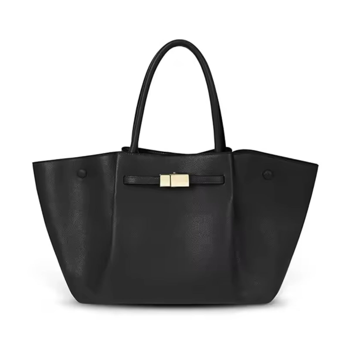 High capacity faux leather minimalist handbag