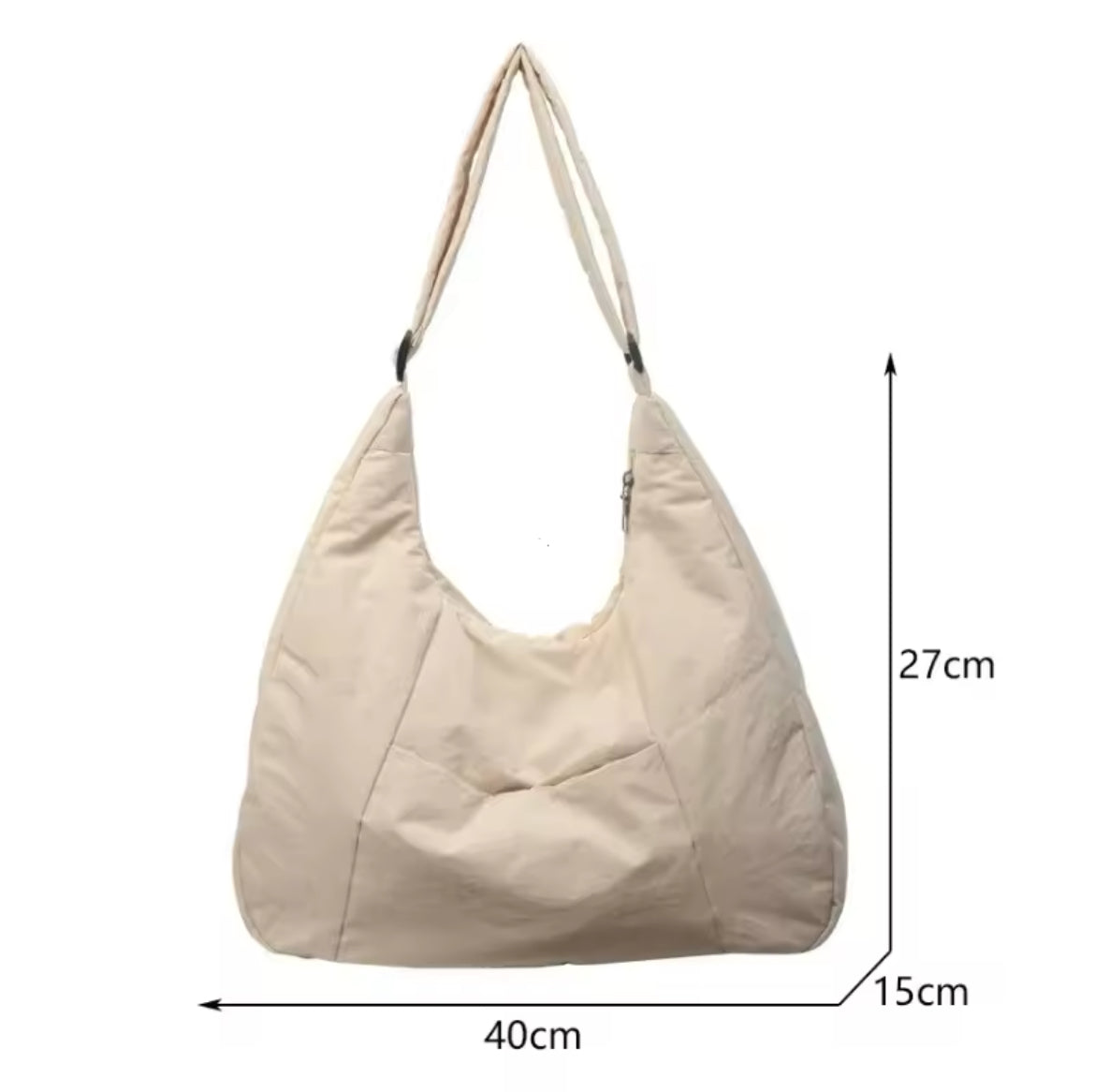 Soft cloth solid color shoulder bag handbag