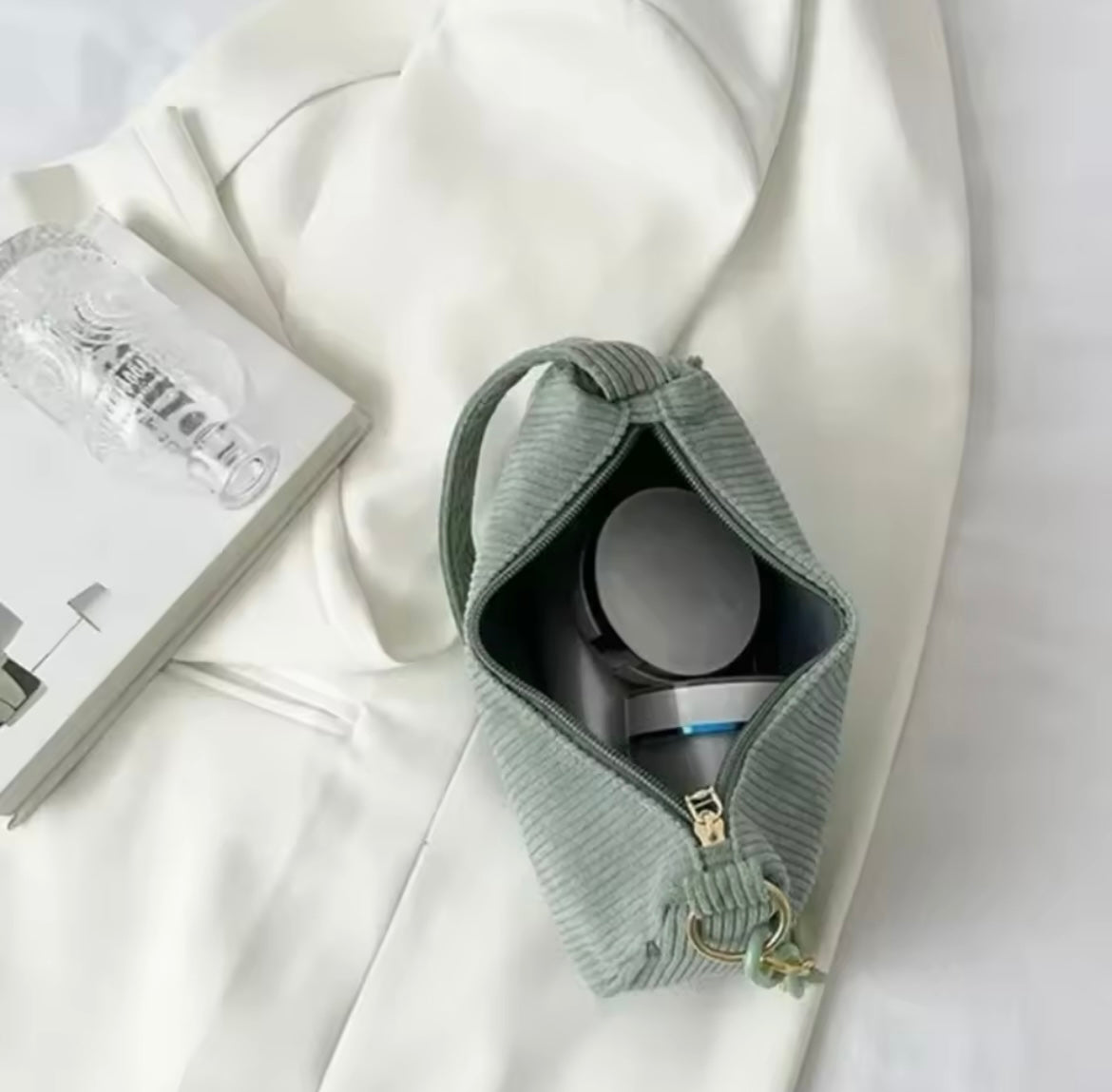 Casual vintage corduroy shoulder bag purse with chain strap