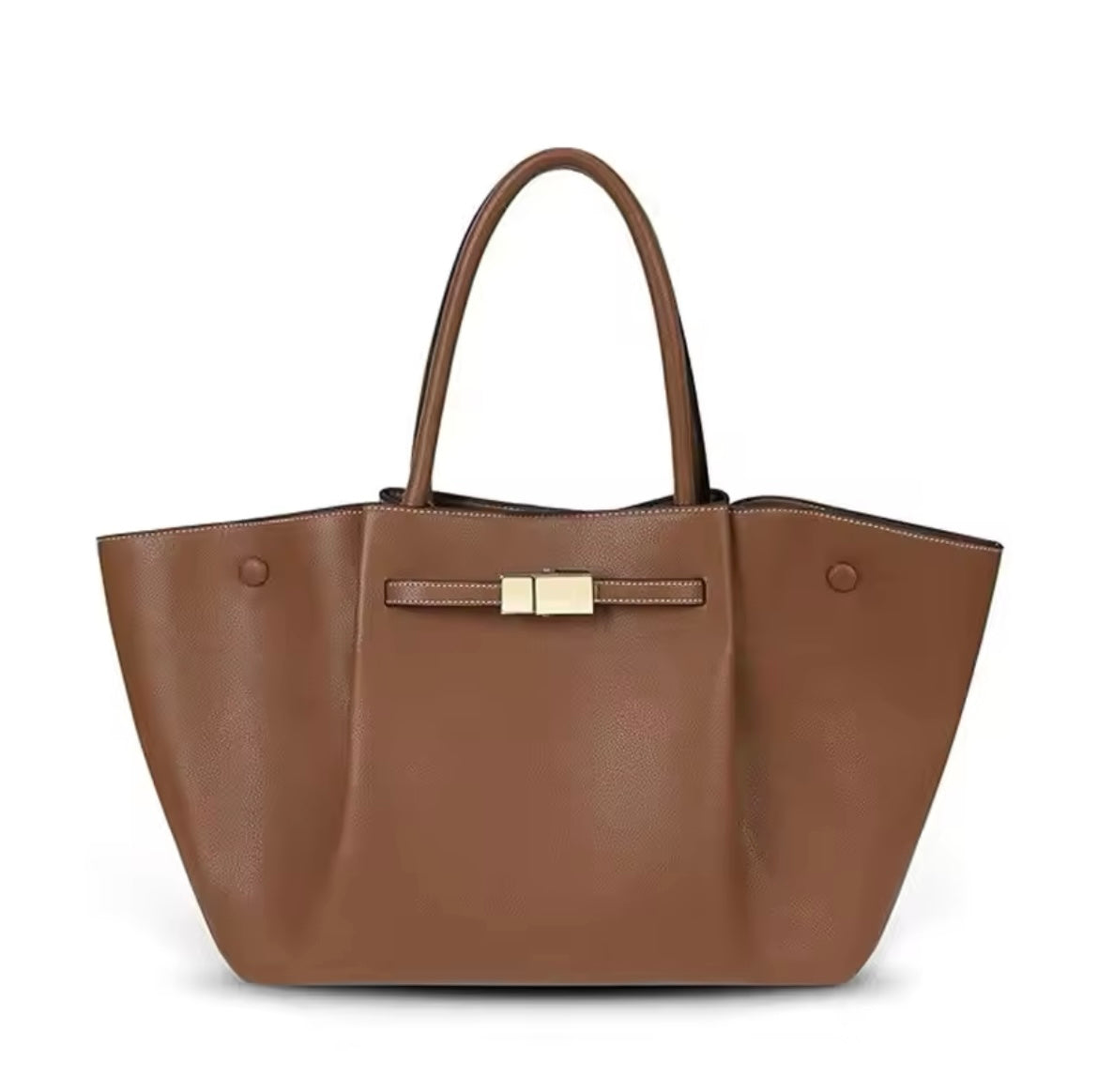 High capacity faux leather minimalist handbag