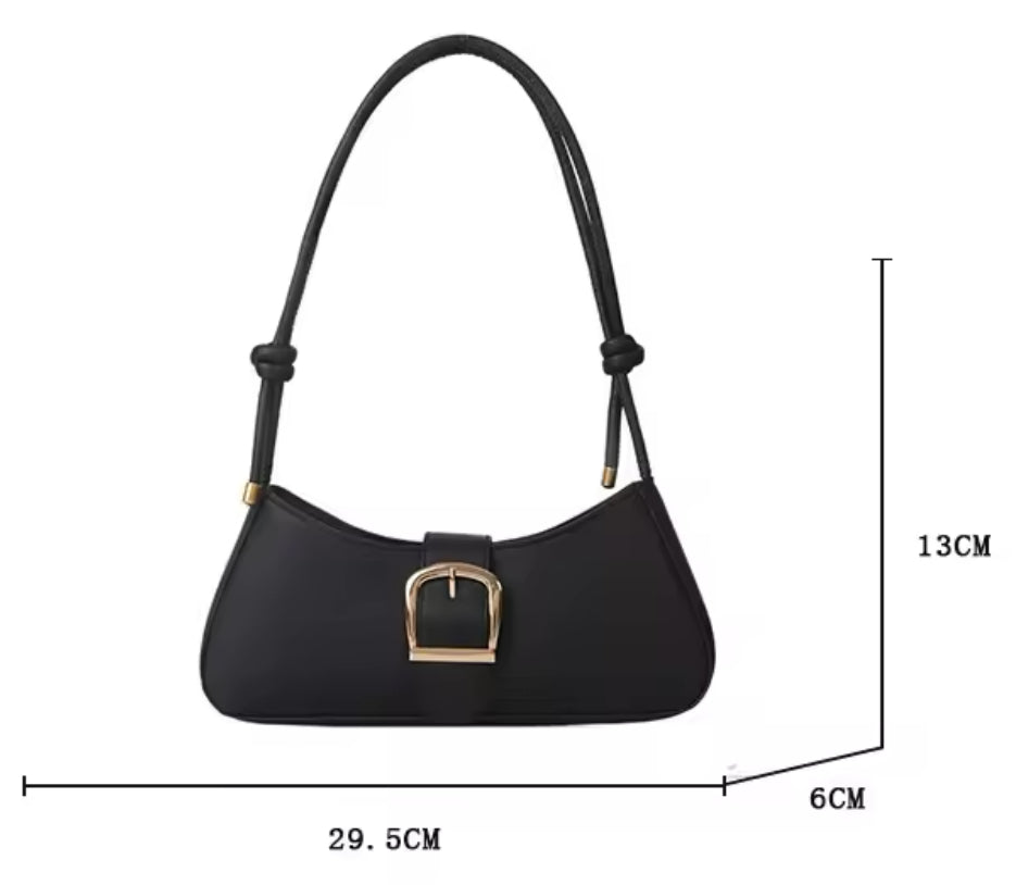 Chic y2k faux leather belt buckle purse shoulder bag