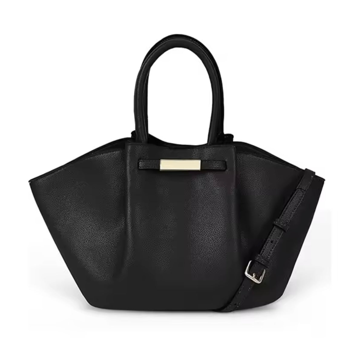High capacity faux leather minimalist handbag