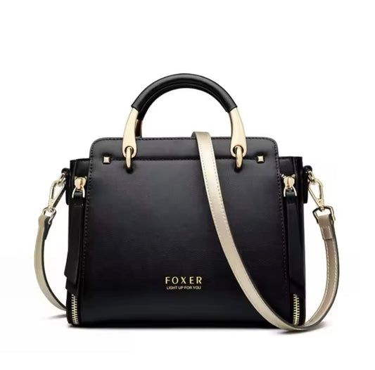 Foxers faux leather mini classy top-handle purse handbag