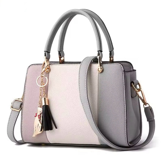 YSHKYs chic faux leather patchwork handbag