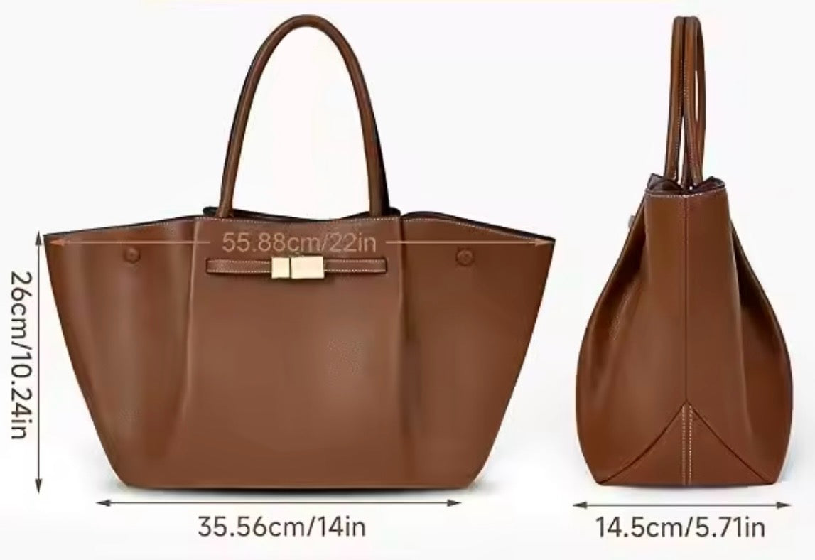 High capacity faux leather suede texture minimalist handbag