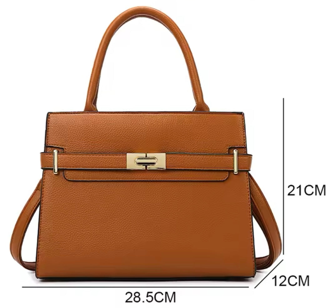 Classic faux leather luxury purse hand bag set