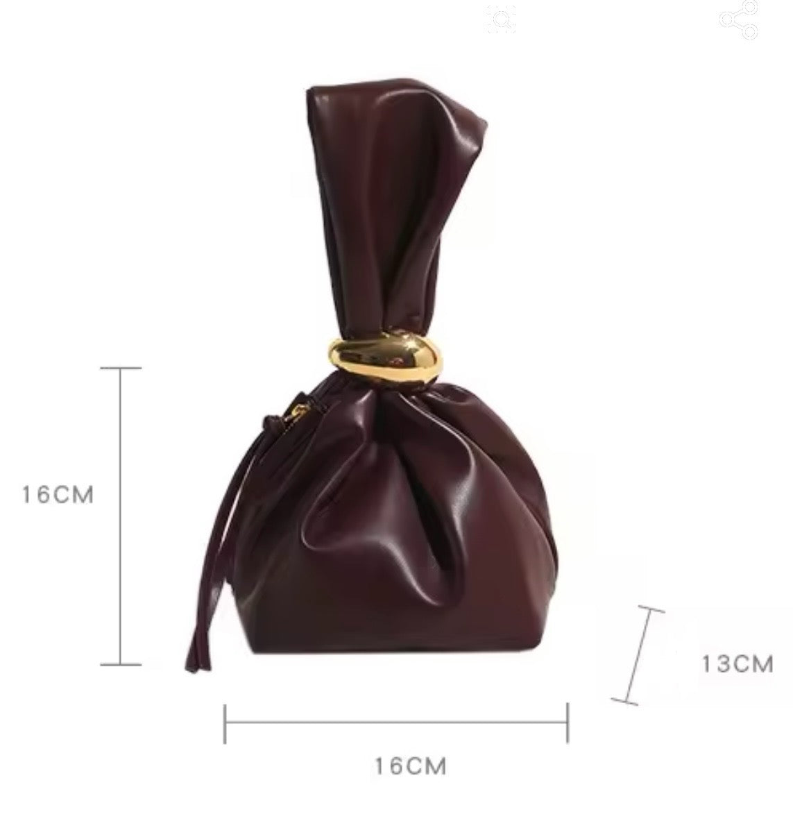 Soft mini faux leather clutch bag purse