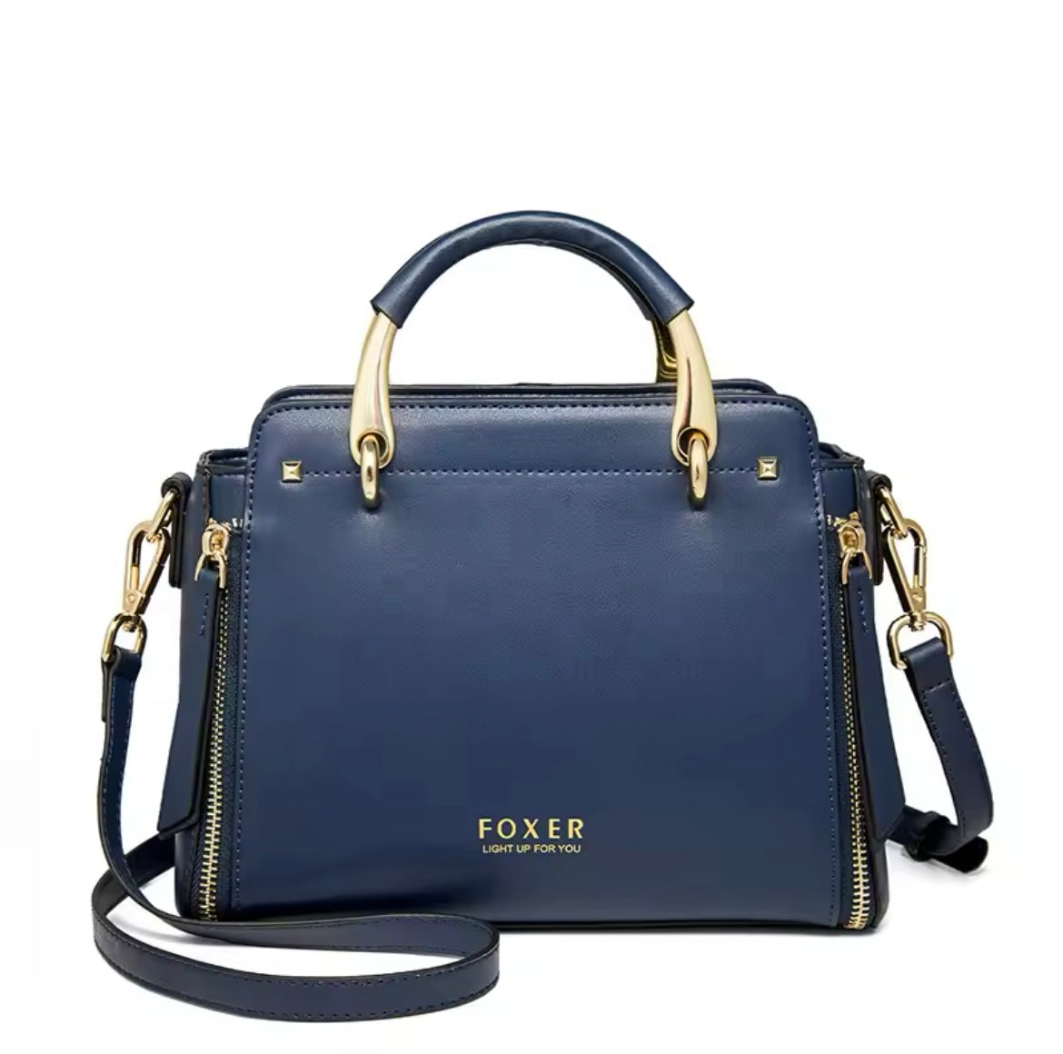Foxers faux leather mini classy top-handle purse handbag