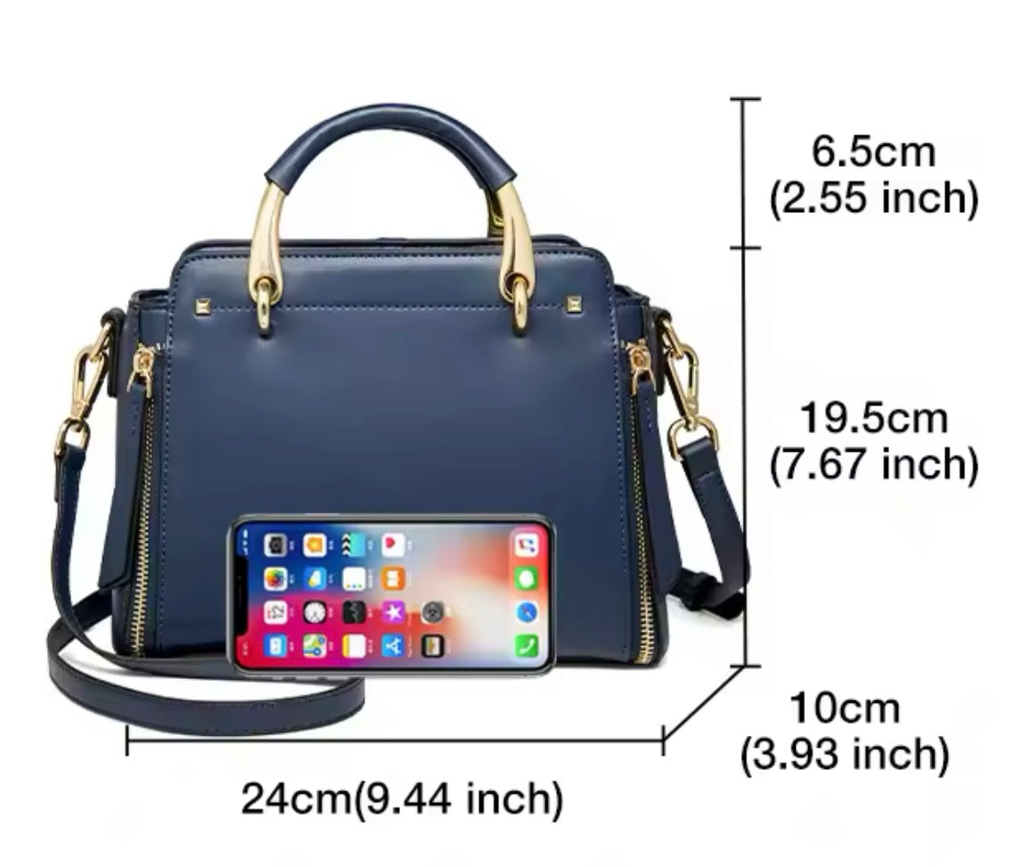 Foxers faux leather mini classy top-handle purse handbag