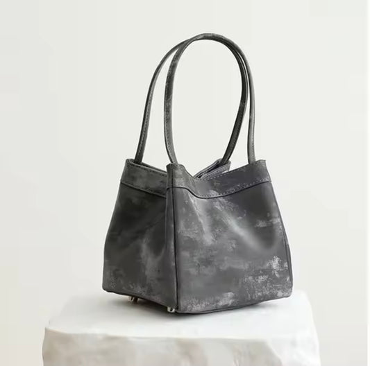 Mini suede leather purse handbag