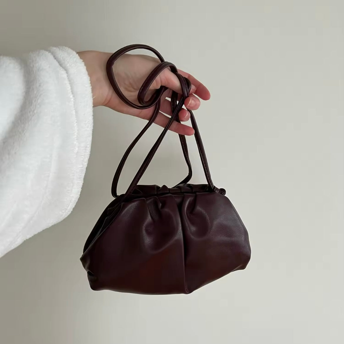 Soft faux leather minimalist purse