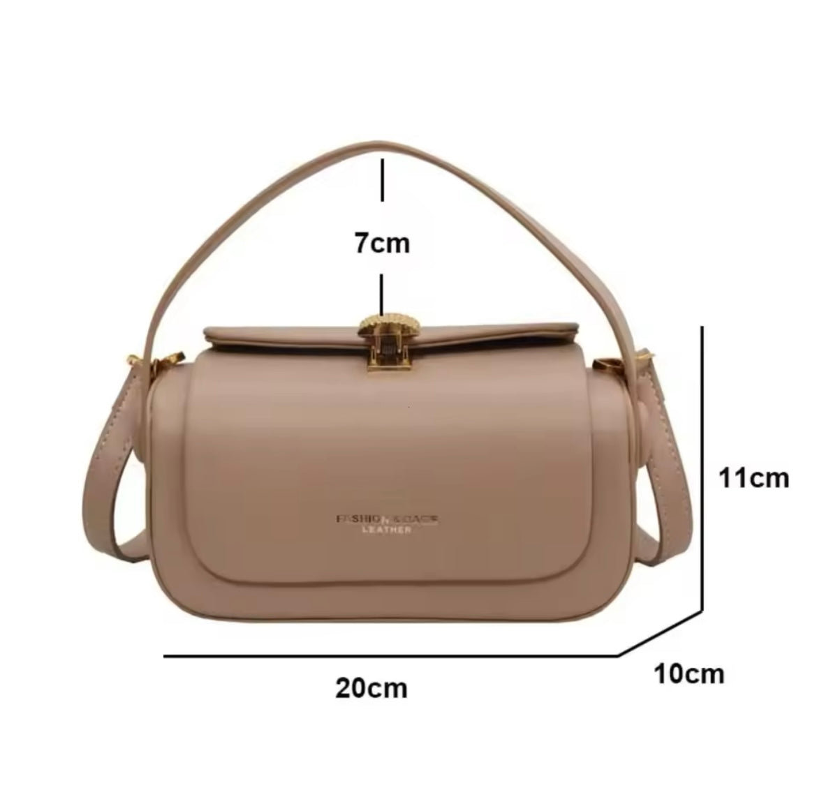 Classy versatile faux leather retro flap crossbody bag purse