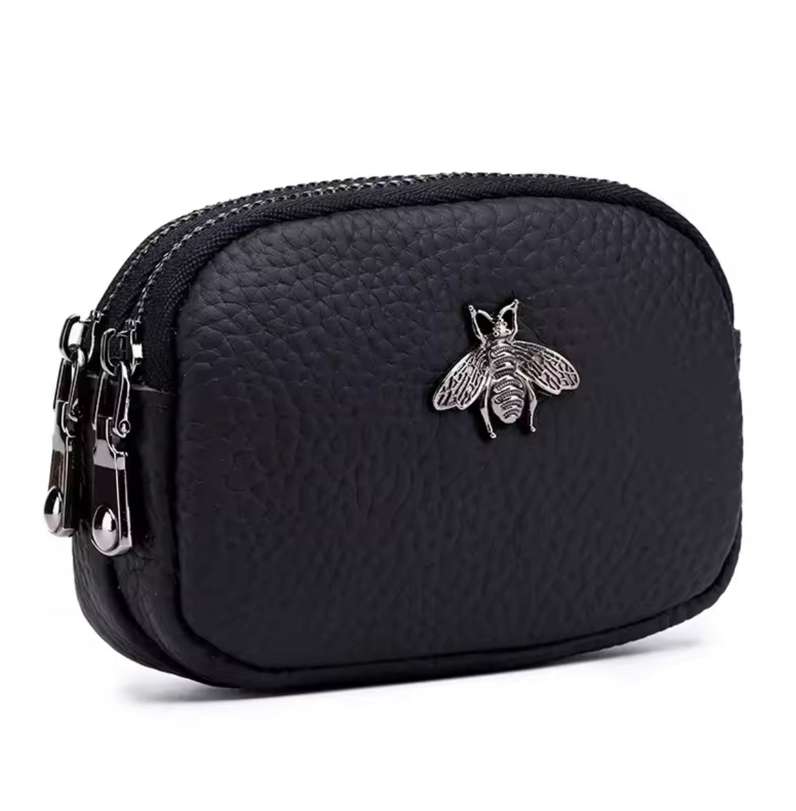 Mini bumblebee leather coin purse pouch