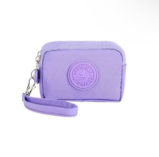 Mini waterproof nylon coin purse key bag