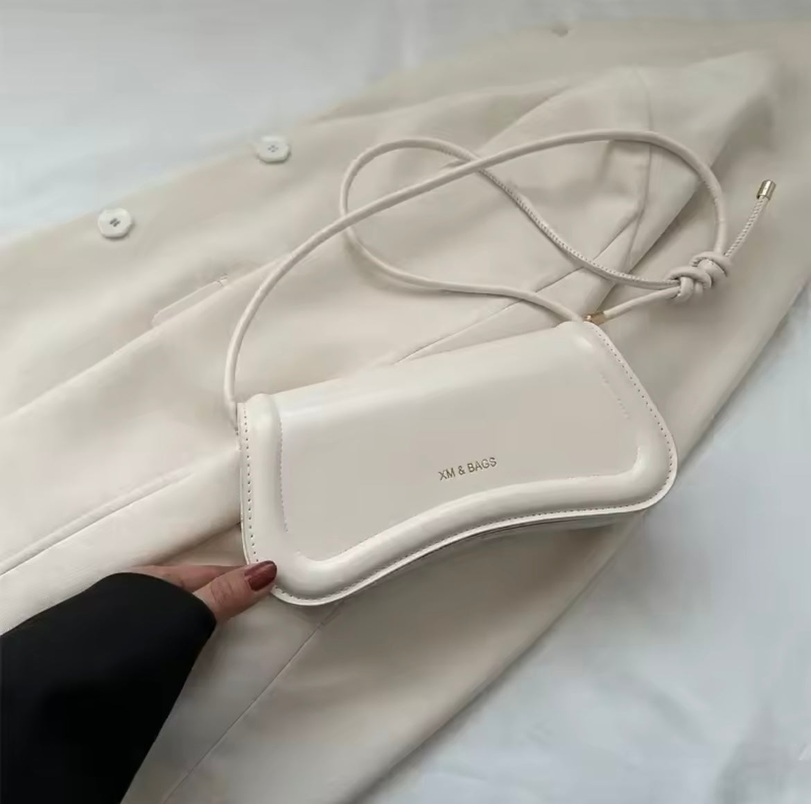 xm & bags faux leather modern minimalist purse shoulder bag