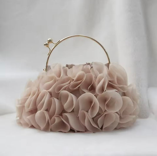 Luxury floral bridal clutch purse