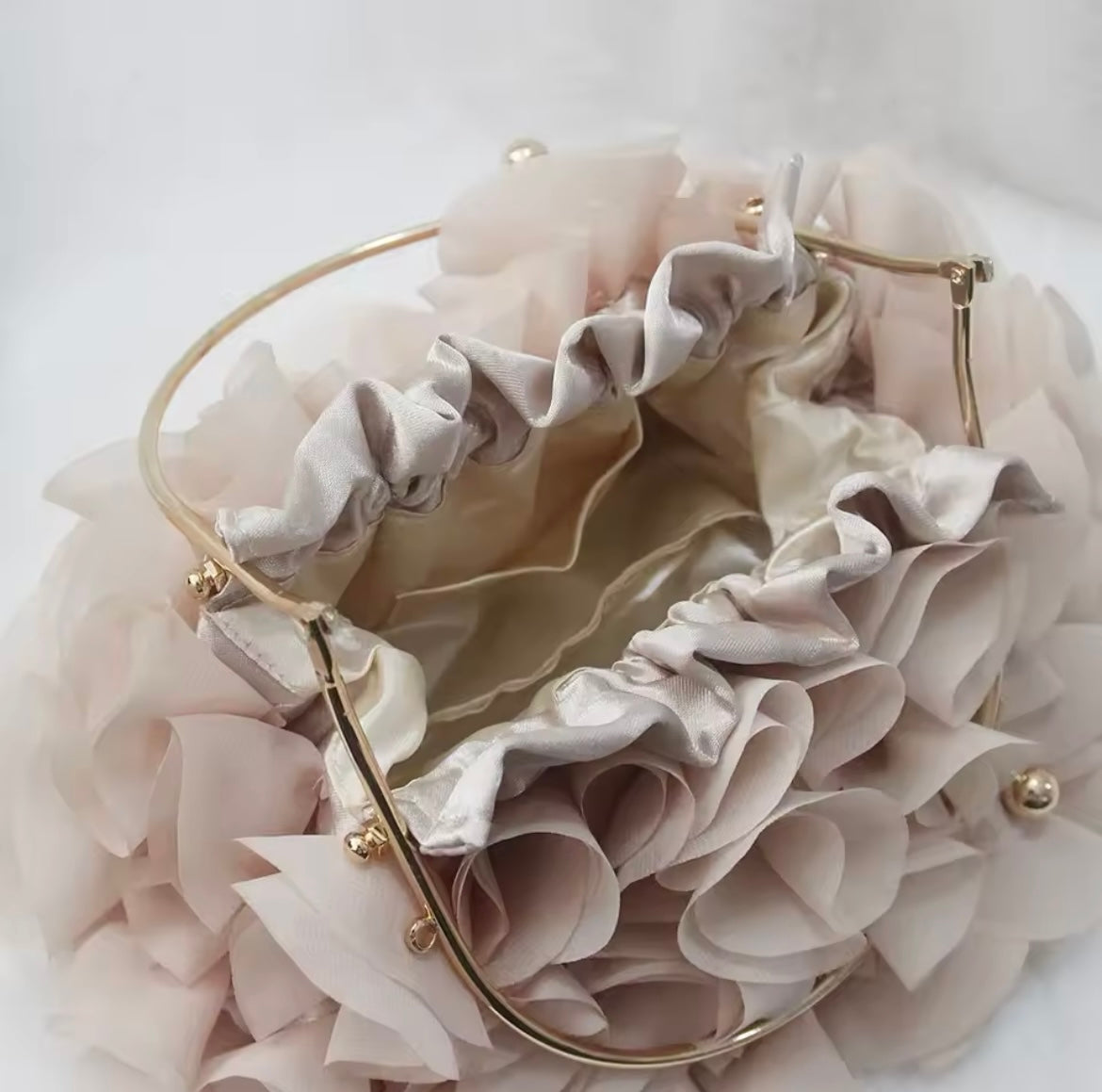 Luxury floral bridal clutch purse