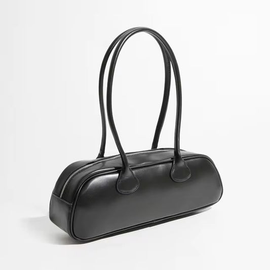 Faux leather minimalist shoulder bag purse