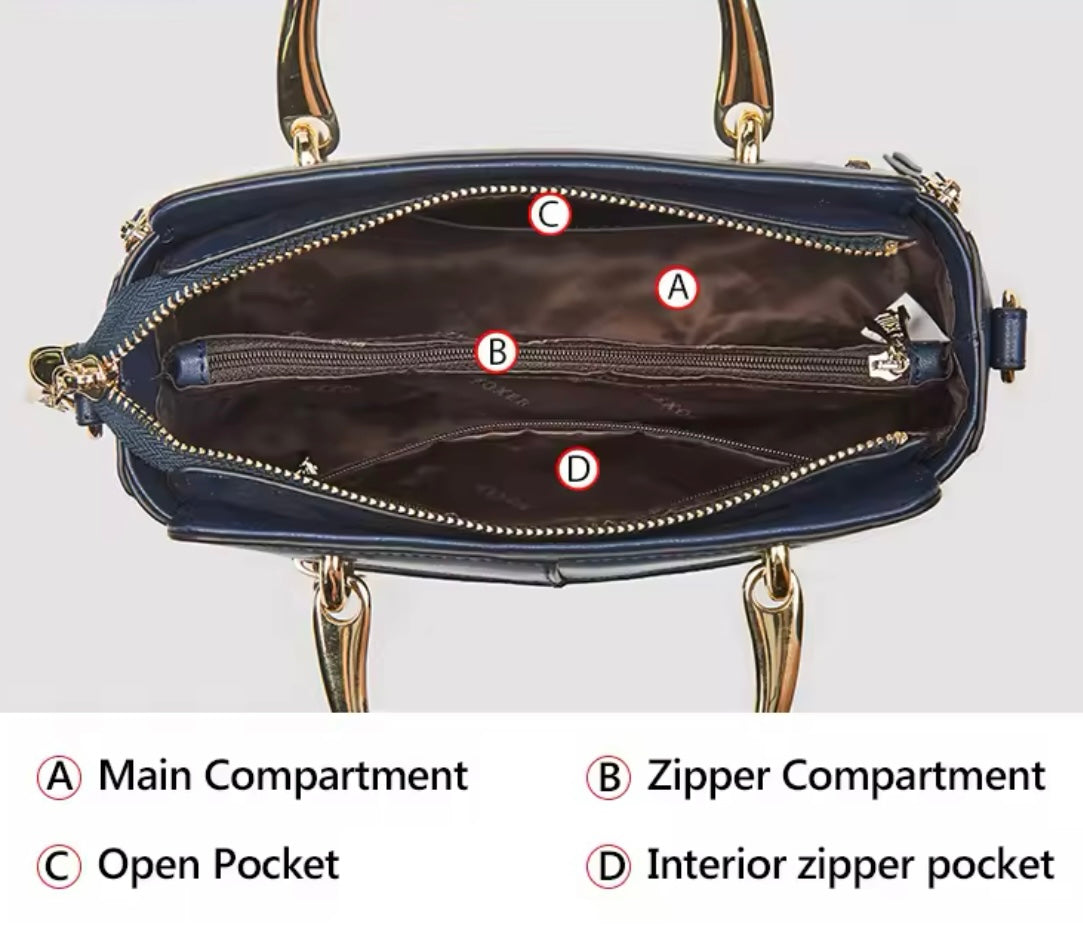 Foxers faux leather mini classy top-handle purse handbag