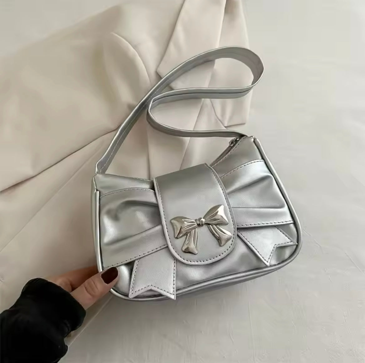 Vintage bow coquette purse shoulder bag