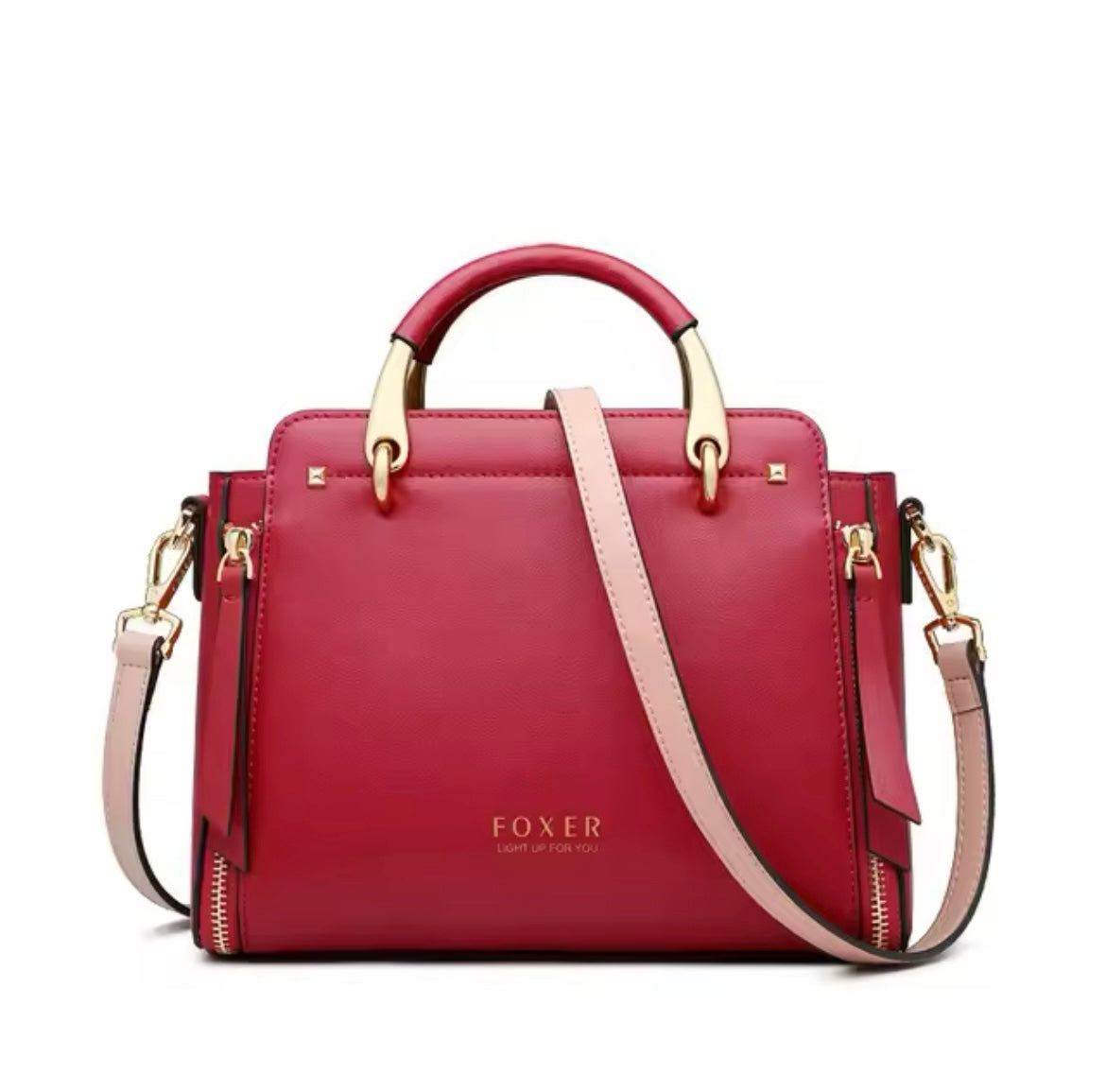Foxers faux leather mini classy top-handle purse handbag