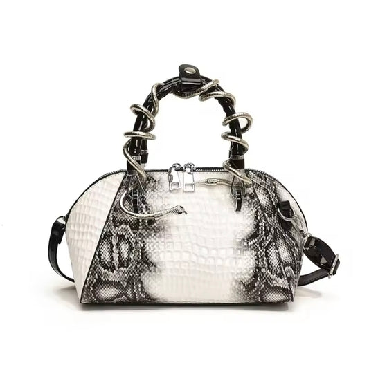 Moods boutique mini crocodile skin faux leather purse handbag