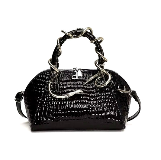 Moods boutique mini crocodile skin faux leather purse handbag