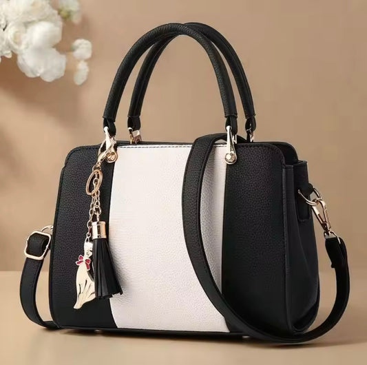 YSHKYs chic faux leather patchwork handbag